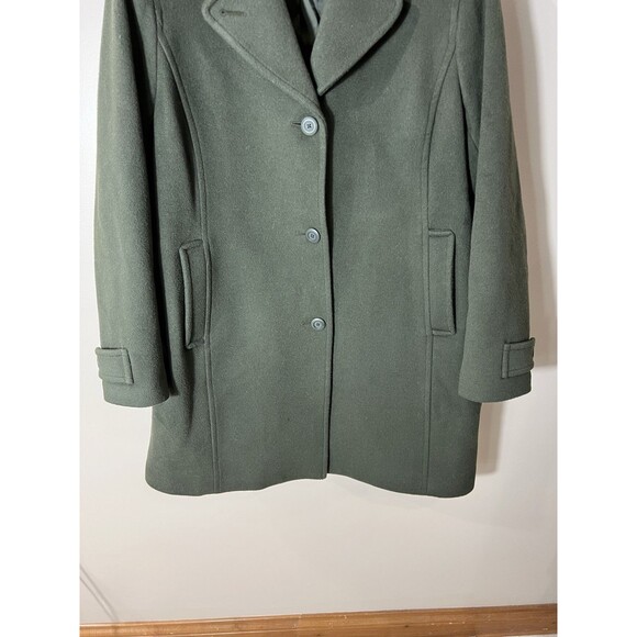 LL Bean Classic Lambswool Polo Coat Three-Quarter Women 20 Petite Bellandi Italy - Picture 6 of 12